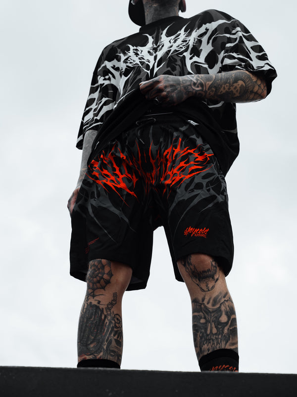 Eternal Conquest - Boardshorts (Red) Lifestyle Image