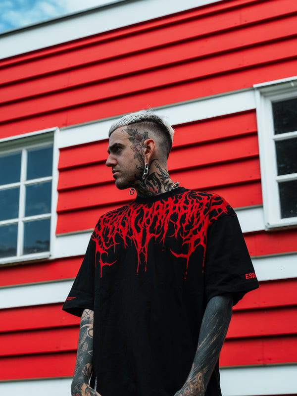 Reign Of Blood - Heavy Oversized T-Shirt 250GSM Lifestyle Image
