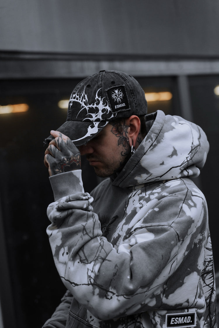 Veiled Origins - Bleached Dad Cap (White) Image 1